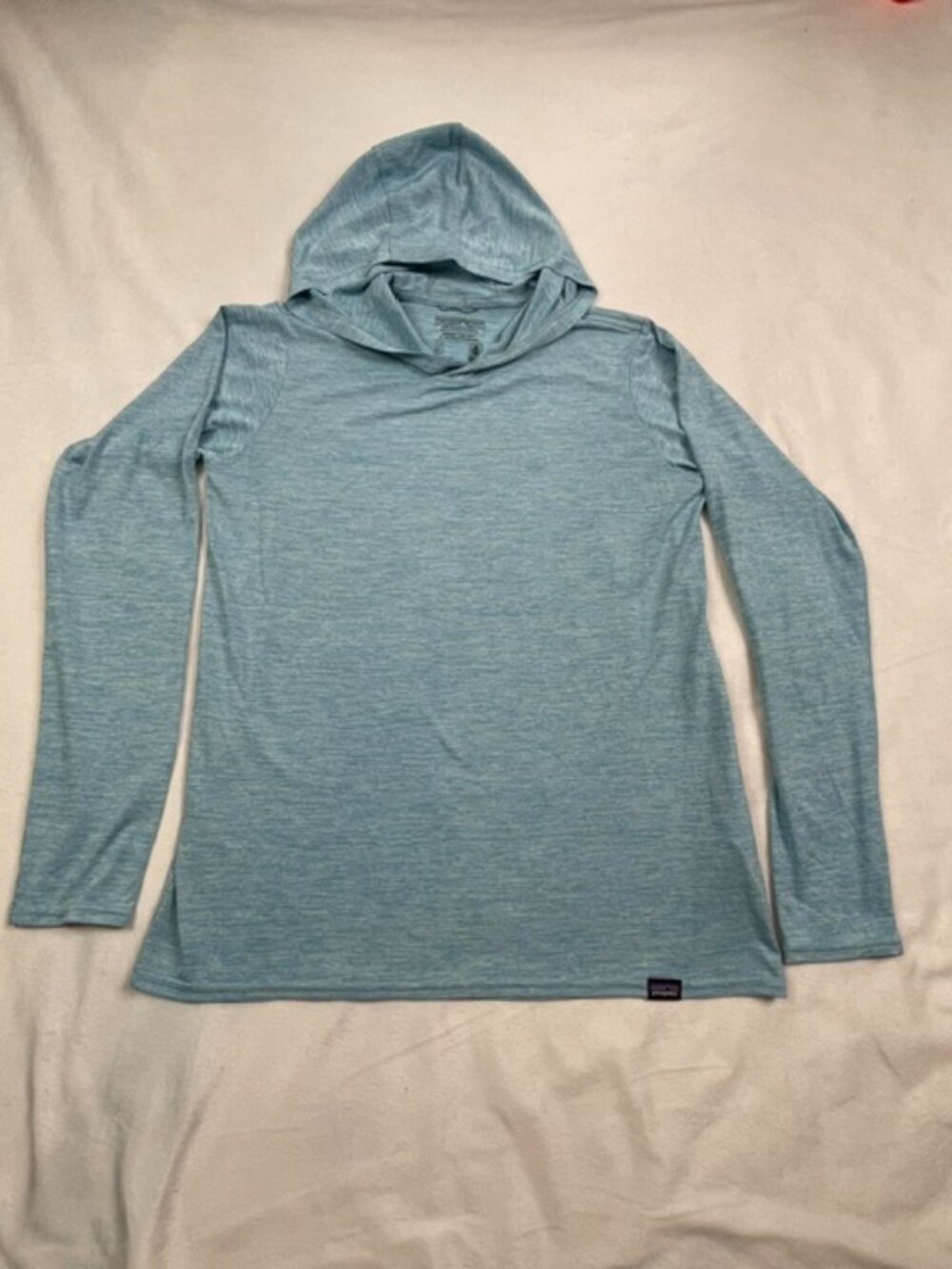 Patagonia Women’s Hoodie Capilene Cool Daily, Green Blue, Size S